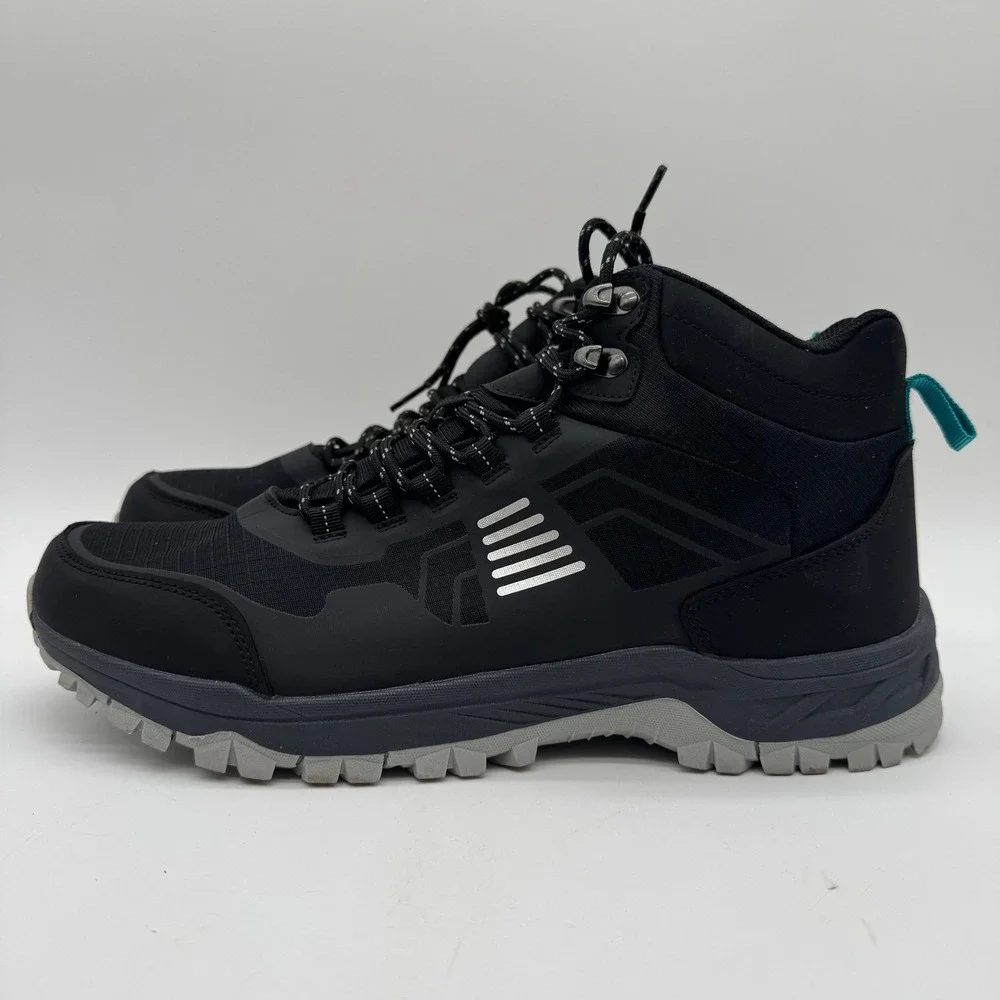 Men's US 11.5 Black Hiking Boots Mid Top Trail Outdoor Lace Up EU 45